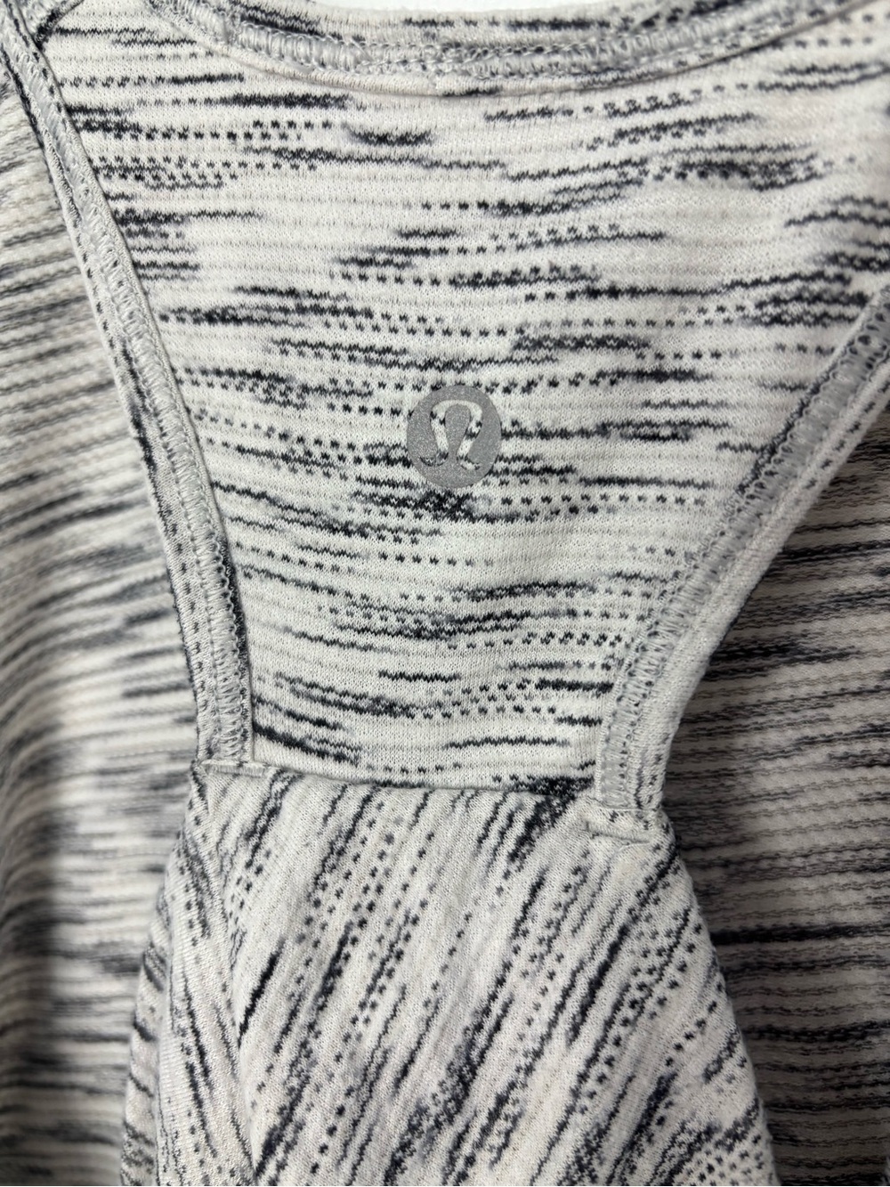 Lululemon Essential Tank Tiger Space Dye Black White Size 8 #31 - Picture 5 of 5